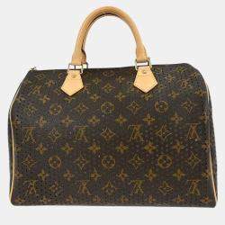 Pre Owned Louis Vuitton Green Monogram Perforated Speedy 30 Handbag