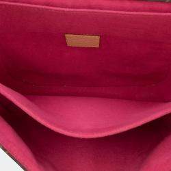 Pre Owned Louis Vuitton Brown Monogram Patches Pochette Metis