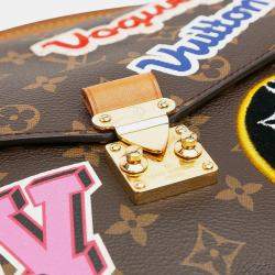 Pre Owned Louis Vuitton Brown Monogram Patches Pochette Metis