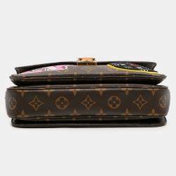 Pre Owned Louis Vuitton Brown Monogram Patches Pochette Metis