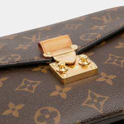 Pre Owned Louis Vuitton Brown Monogram Pochette Metis