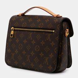 Pre Owned Louis Vuitton Brown Monogram Pochette Metis