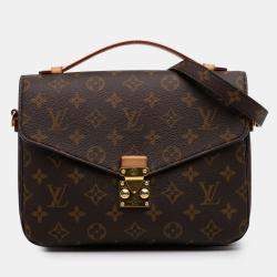 Pre Owned Louis Vuitton Brown Monogram Pochette Metis