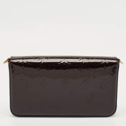 Pre Owned Louis Vuitton Amarante Monogram Vernis Pochette Felicie Bag