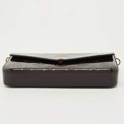 Pre Owned Louis Vuitton Amarante Monogram Vernis Pochette Felicie Bag