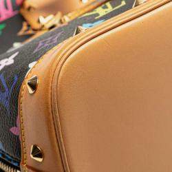 Pre Owned Louis Vuitton Black Monogram Multicolore Alma PM