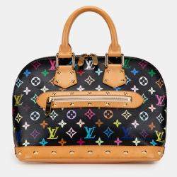 Pre Owned Louis Vuitton Black Monogram Multicolore Alma PM