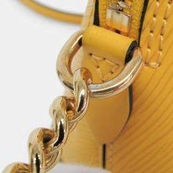 Pre Owned Louis Vuitton Epi Alma mini Shoulder Bag Citron Yellow