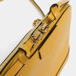 Pre Owned Louis Vuitton Epi Alma mini Shoulder Bag Citron Yellow