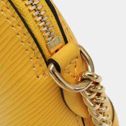 Pre Owned Louis Vuitton Epi Alma mini Shoulder Bag Citron Yellow