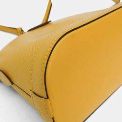 Pre Owned Louis Vuitton Epi Alma mini Shoulder Bag Citron Yellow