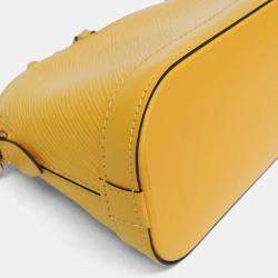 Pre Owned Louis Vuitton Epi Alma mini Shoulder Bag Citron Yellow