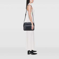 Pre Owned Louis Vuitton Black Damier Graphite Sac Leoh