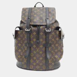 Pre Owned Louis Vuitton Monogram Macassar Christopher Mm Backpack