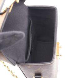 Pre Owned Louis Vuitton Camera Box Handbag  Coated Canvas And Leather  Monogram Reverse  Brown