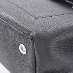 Pre Owned Louis Vuitton Lockme Evermini Handbag  Leather  Black