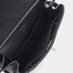 Pre Owned Louis Vuitton Lockme Evermini Handbag  Leather  Black