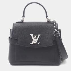 Pre Owned Louis Vuitton Lockme Evermini Handbag  Leather  Black