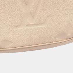 Pre Owned حقيبة كتف لويس فويتون مالتي بوشيت أكسسوارات جلد مطمورغرام إمبريانت كريمي