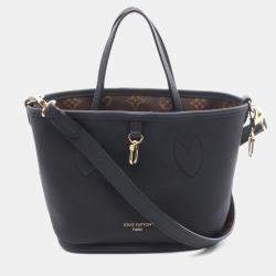 Pre Owned Louis Vuitton Neverfull Inside Out BB Brown/Black Monogram Coated Canvas Leather Tote