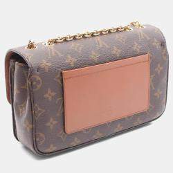 Pre Owned Louis Vuitton Marceau Brown Monogram Coated Canvas Leather Shoulder Bag