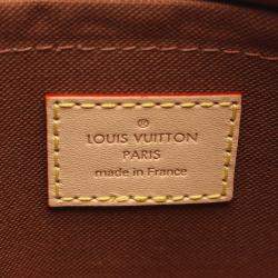 Pre Owned Louis Vuitton Multi Pochette Accessoires Shoulder Bag In Coated Canvas And Leather With Monogram Design  Brown Khaki