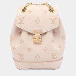 Pre Owned Louis Vuitton Nano Noe Backpack In Monogram Empreinte Leather Pink