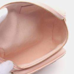 Pre Owned Louis Vuitton Mini Bum Bag Shoulder In Leather With Floral Monogram Pattern  Pink