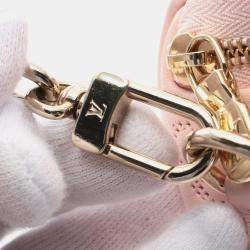Pre Owned Louis Vuitton Mini Bum Bag Shoulder In Leather With Floral Monogram Pattern  Pink