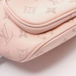 Pre Owned Louis Vuitton Mini Bum Bag Shoulder In Leather With Floral Monogram Pattern  Pink
