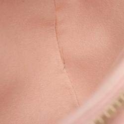 Pre Owned Louis Vuitton Mini Bum Bag Shoulder In Leather With Floral Monogram Pattern  Pink