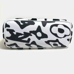 Pre Owned Louis Vuitton Tufted Monogram Lvxuf Cabas Handbag/Tote Bag  Coated Canvas  White/Black