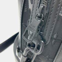 Pre Owned Louis Vuitton  Monogram Embroidered Mesh Soft Trunk 2-Way Shoulder Bag In Mesh/Leather    Black