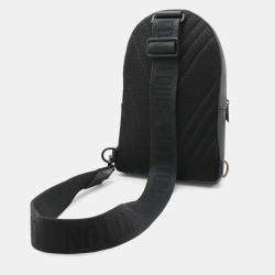 Pre Owned Louis Vuitton Lv Aerogram Pilot Sling Bag  Body Shoulder Leather  Noir  Black