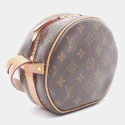 Pre Owned Louis Vuitton Boite Chapeau Souple Pm Shoulder Bag In Coated Canvas And Leather With Monogram Design  Brown