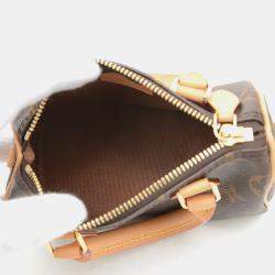 Pre Owned Louis Vuitton Monogram Nano Speedy 2-Way Shoulder Bag