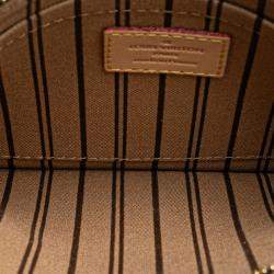Pre Owned Louis Vuitton Monogram Neverfull Mm Tote Bag Brown Pvc Leather