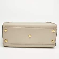 مملوكة مسبقًا حقيبة يد توتس لويس فيتون أون ماي سايد جلد غريج وكانفاس مونوغرام بحجم وسط