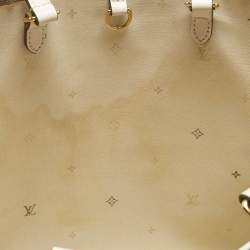 Pre Owned Louis Vuitton Sunset Khaki Monogram Giant Empreinte Leather Onthego MM Bag