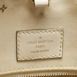 Pre Owned Louis Vuitton Sunset Khaki Monogram Giant Empreinte Leather Onthego MM Bag