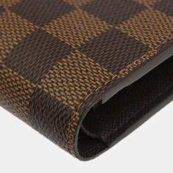Pre Owned Louis Vuitton Brown Damier Portefeuille Marco Wallet Purse
