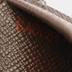 Pre Owned Louis Vuitton Brown Damier Portefeuille Marco Wallet Purse