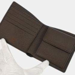 Pre Owned Louis Vuitton Brown Damier Portefeuille Marco Wallet Purse