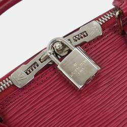 Pre Owned Louis Vuitton Dark Pink Epi Alma GM Handbag