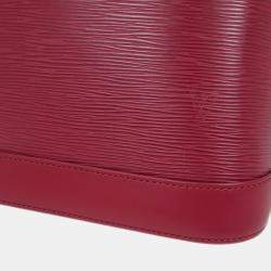 Pre Owned Louis Vuitton Dark Pink Epi Alma GM Handbag