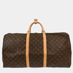 Pre Owned Louis Vuitton Monogram Keepall 60 Duffle Handbag