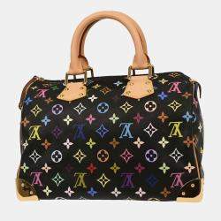 Pre Owned حقيبة لوي فيتون سبيدي 30 أحادية اللون متعددة الألوان سوداء
