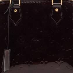 Pre Owned Louis Vuitton Amarante Monogram Vernis Alma PM Bag