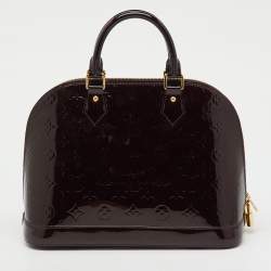 Pre Owned Louis Vuitton Amarante Monogram Vernis Alma PM Bag