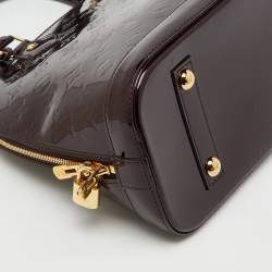 Pre Owned Louis Vuitton Amarante Monogram Vernis Alma PM Bag
